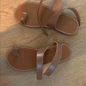 J. Crew Tan Leather Sandals